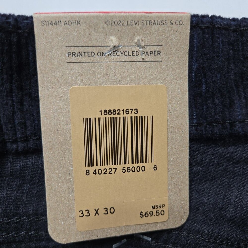 Levis 721 Jeans Womens 33x30 Black High Rise Skinny Corduroy‎ Stretch Dark Wash - Picture 10 of 16